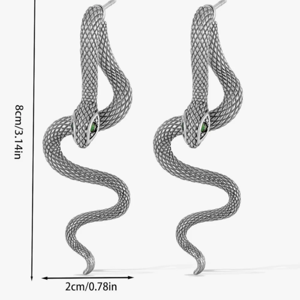 Macy's Silver-Tone Snake Drop Earring